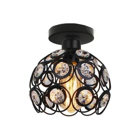 Luminaire plafonnier vintage en fer noir industriel Noir Mon Luminaire™