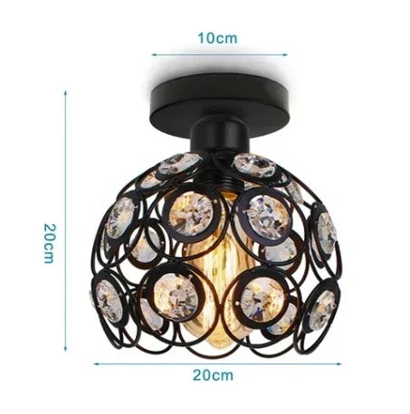 Luminaire plafonnier vintage en fer noir industriel Noir Mon Luminaire™