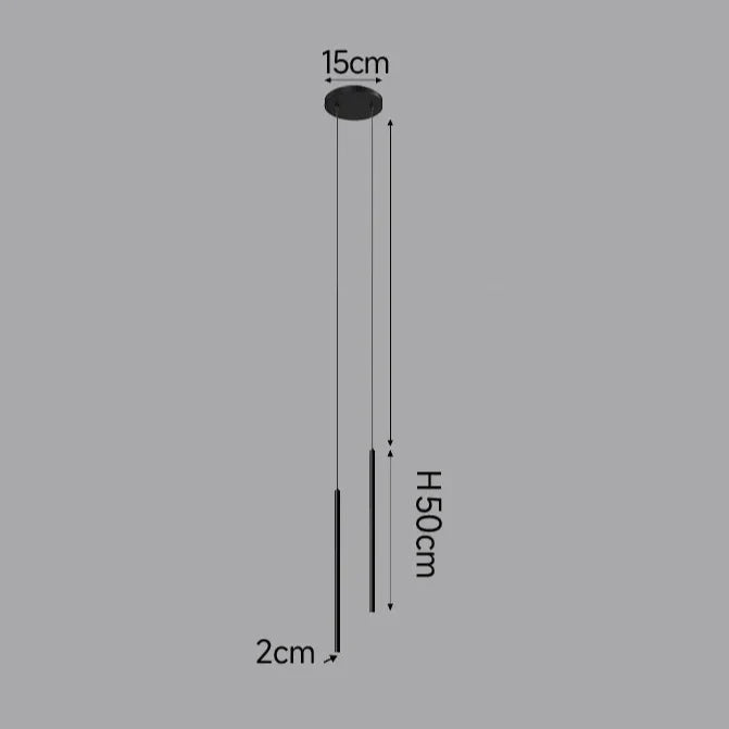 Luminaire suspension double minimaliste pour chambre 50cm / Blanc froid (6000K) Mon Luminaire™