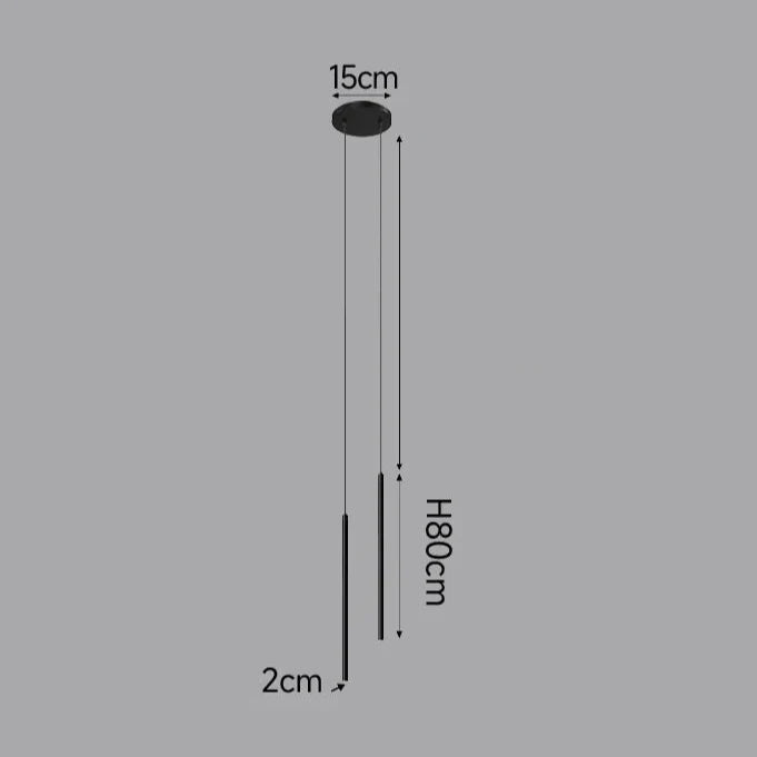 Luminaire suspension double minimaliste pour chambre 80cm / Blanc neutre (4500K) Mon Luminaire™