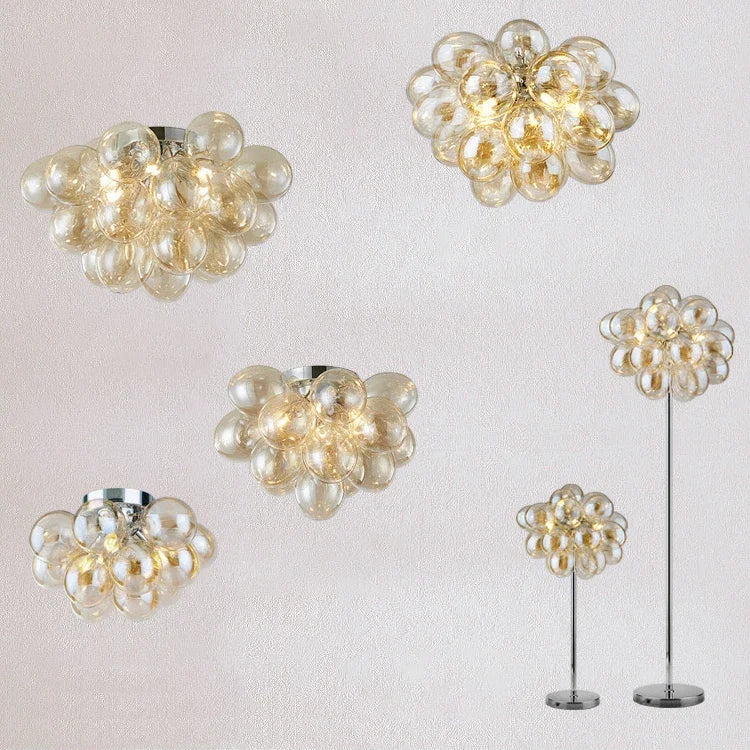 Plafonnier / Applique murale moderne 6 ampoules Champagne / Blanc froid (6000K) Mon Luminaire™