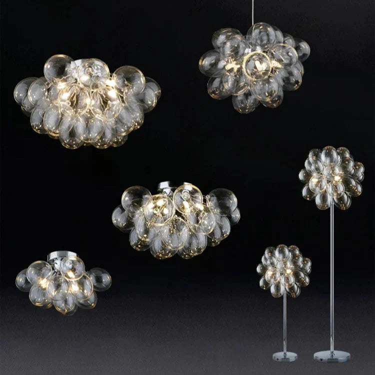 Plafonnier / Applique murale moderne 6 ampoules Transparent / Blanc froid (6000K) Mon Luminaire™