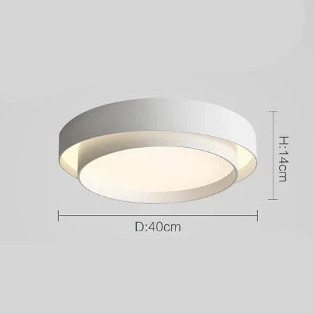 Plafonnier chambre double cercle minimaliste Maison de la Lumière