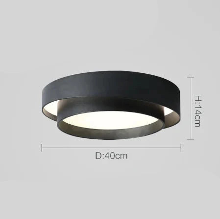 Plafonnier chambre double cercle minimaliste Maison de la Lumière