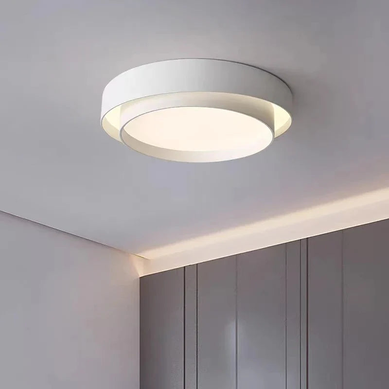 Plafonnier chambre double cercle minimaliste Maison de la Lumière