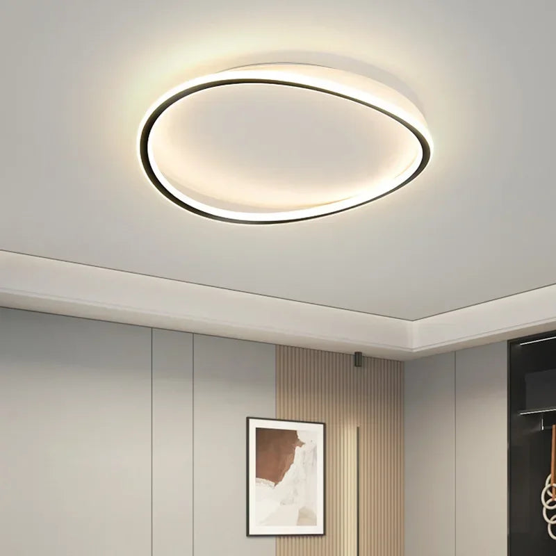Plafonnier chambre moderne en cercle relief Maison de la Lumière