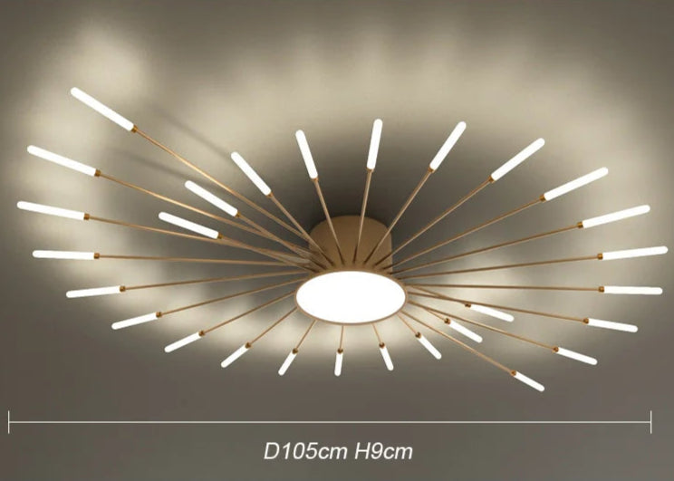 Plafonnier design étoile radiale LED Maison de la Lumière