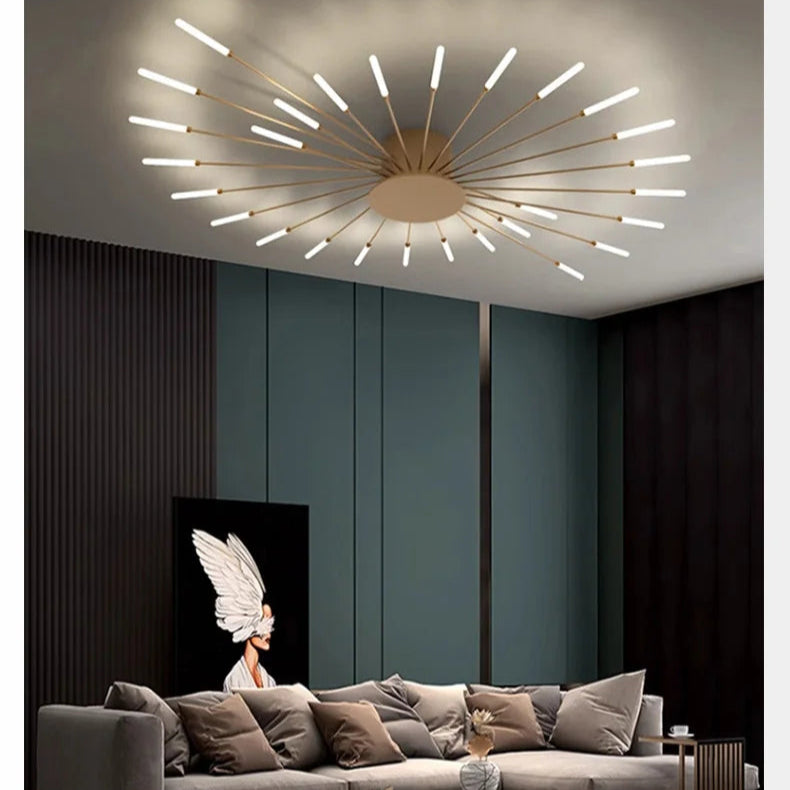 Plafonnier design étoile radiale LED Maison de la Lumière