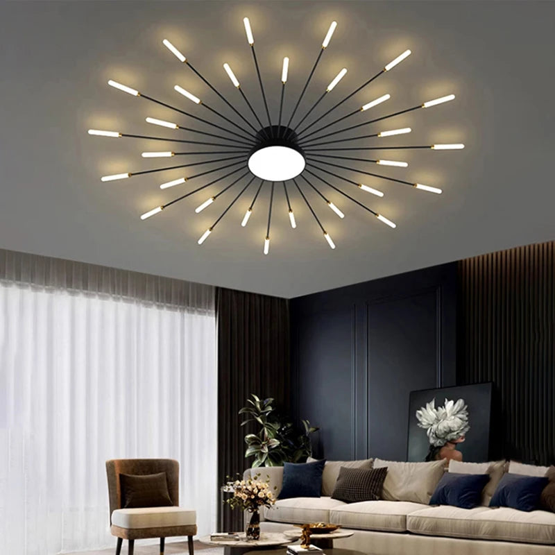 Plafonnier design étoile radiale LED Maison de la Lumière