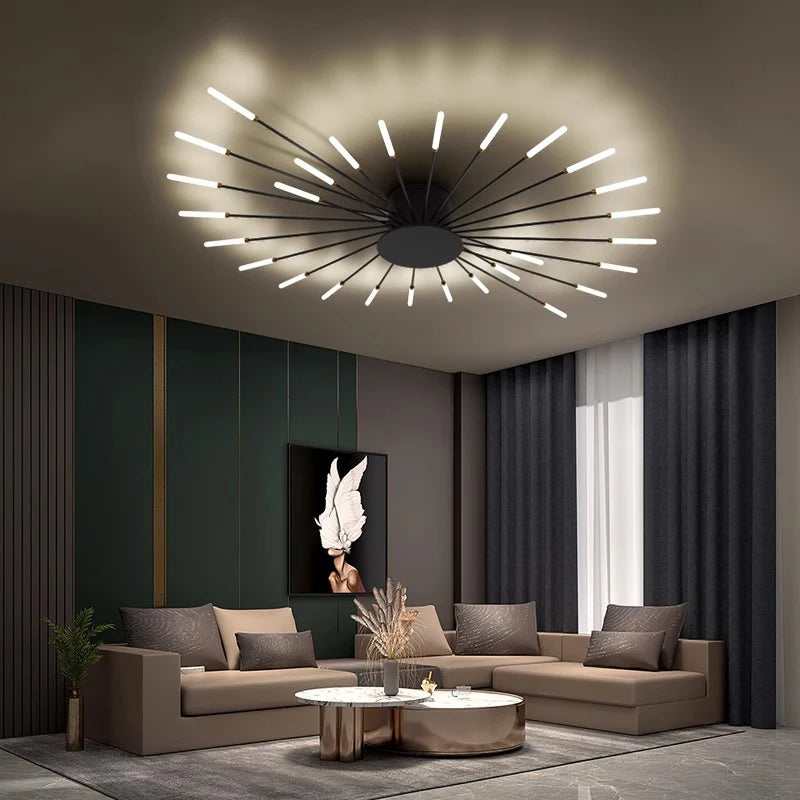 Plafonnier design étoile radiale LED Maison de la Lumière