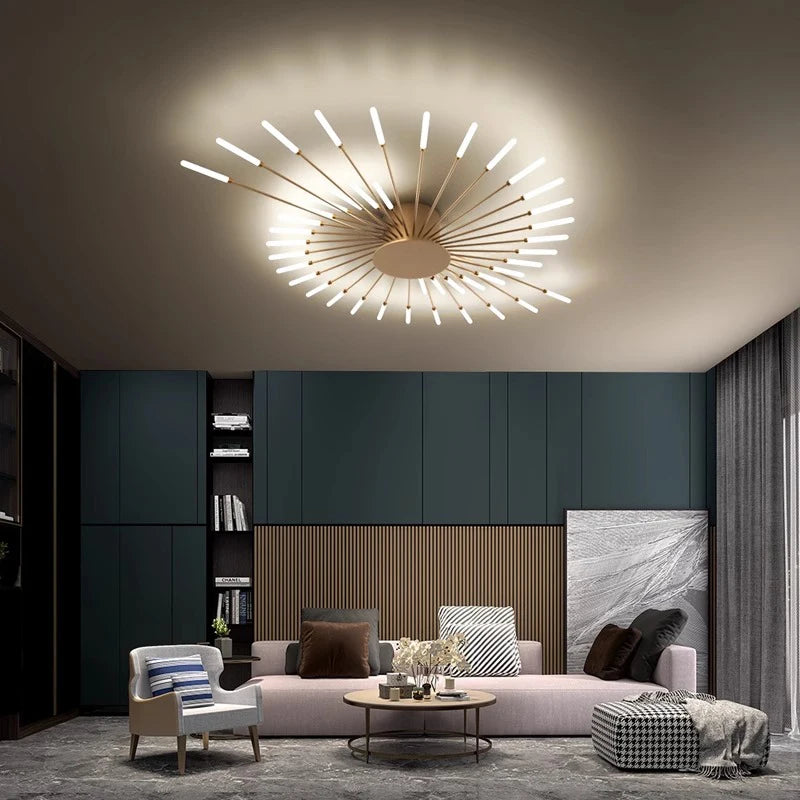 Plafonnier design étoile radiale LED Maison de la Lumière