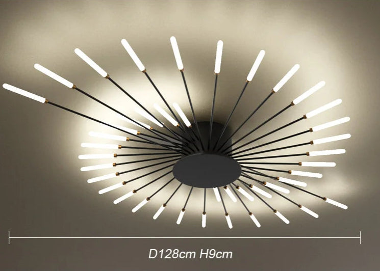 Plafonnier design étoile radiale LED Noir / 42 Maison de la Lumière
