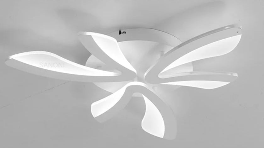 Plafonnier moderne tourbillon blanc led Maison de la Lumière