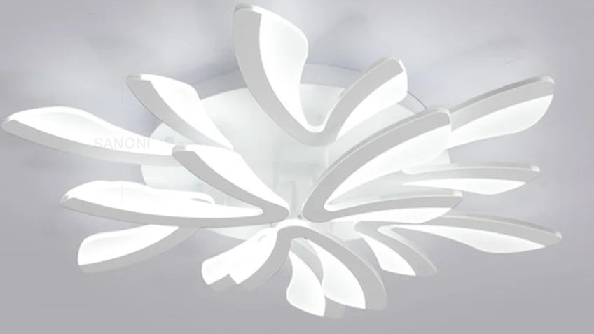 Plafonnier moderne tourbillon blanc led Maison de la Lumière
