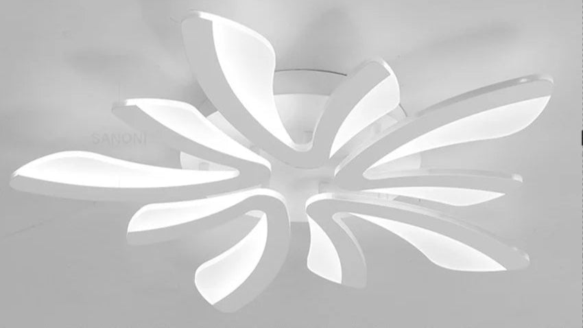 Plafonnier moderne tourbillon blanc led Maison de la Lumière