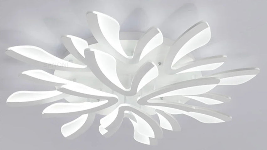 Plafonnier moderne tourbillon blanc led Maison de la Lumière
