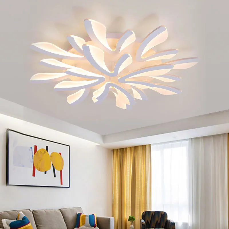 Plafonnier moderne tourbillon blanc led Maison de la Lumière