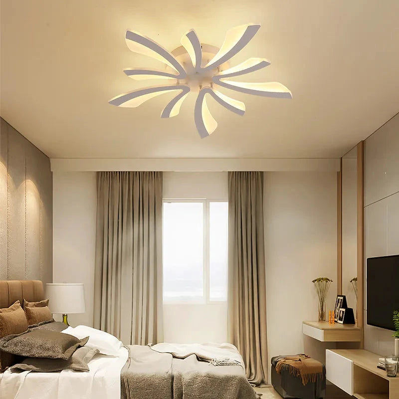 Plafonnier moderne tourbillon blanc led Maison de la Lumière