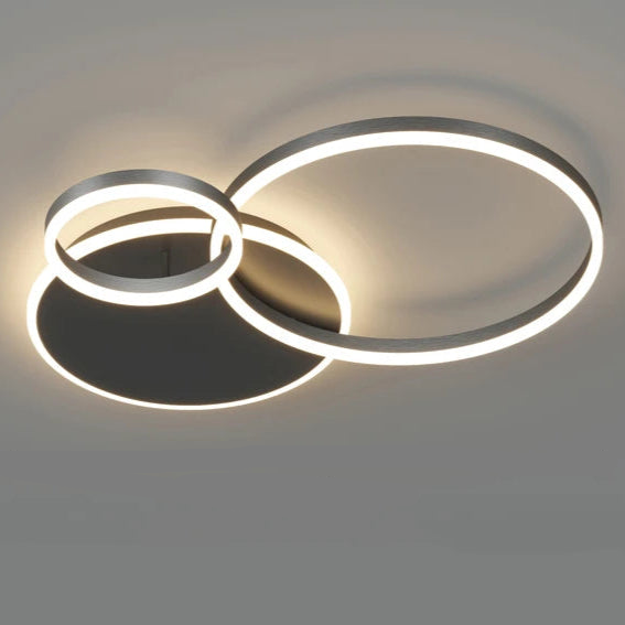 Plafonnier scandinave noir LED 3 cercles Maison de la Lumière