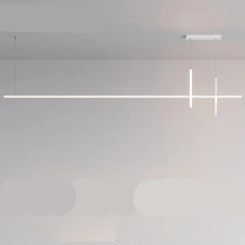 Suspension design LED moderne 3 barres blanche 150cm / Blanc froid (6000K) Mon Luminaire™