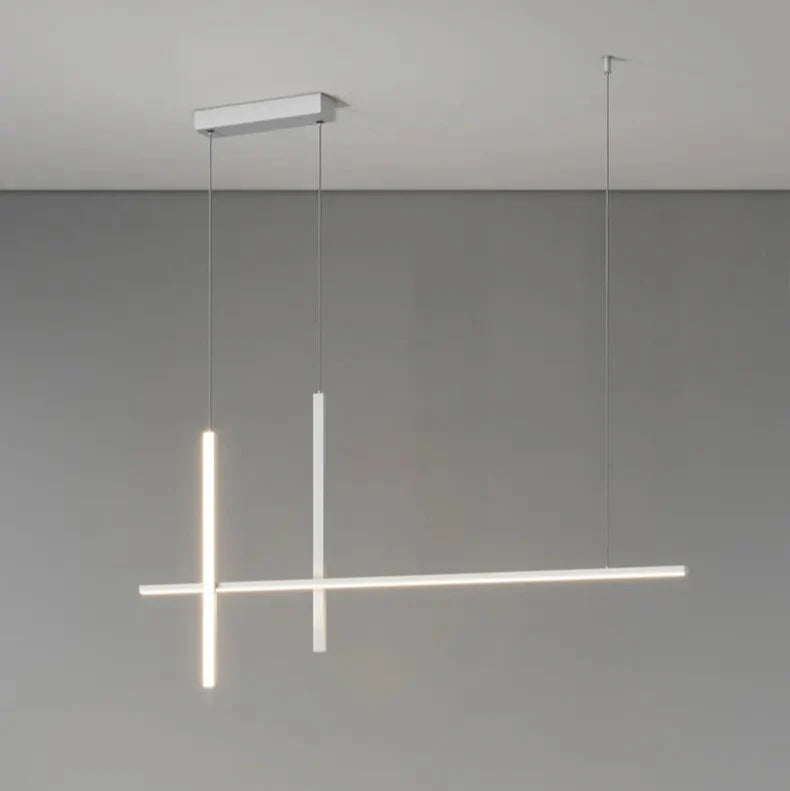 Suspension design LED moderne 3 barres blanche Mon Luminaire™