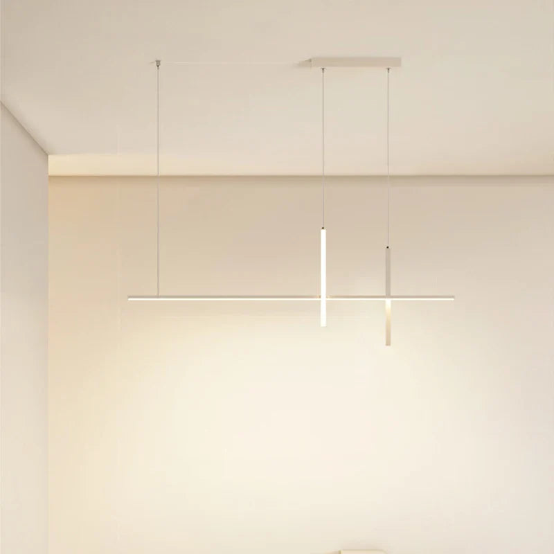 Suspension design LED moderne 3 barres blanche Mon Luminaire™