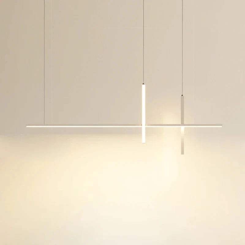 Suspension design LED moderne 3 barres blanche Mon Luminaire™