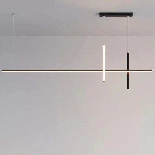 Suspension design LED moderne 3 barres noire 100cm / Blanc chaud (3000K) Mon Luminaire™