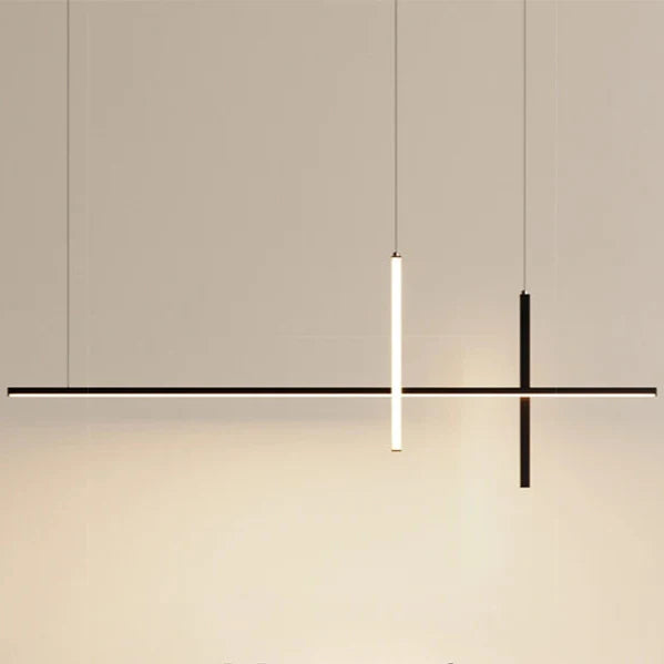 Suspension design LED moderne 3 barres noire Mon Luminaire™