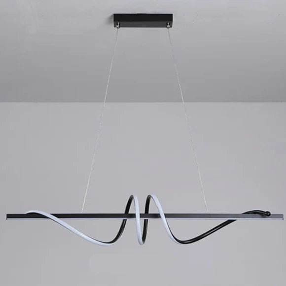 Suspension design LED moderne noir enroulée Mon Luminaire™