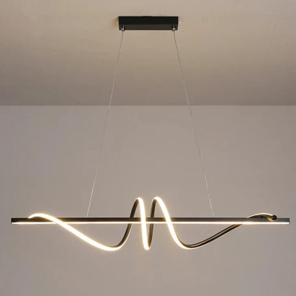 Suspension design LED moderne noir enroulée Mon Luminaire™