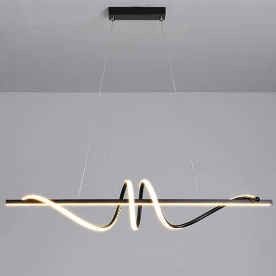 Suspension design LED moderne noir enroulée Mon Luminaire™