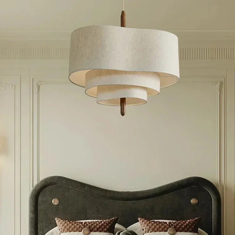 Suspension design luminaire en tissu Wabi-sabi 58cm / Blanc froid (6000K) Maison de la Lumière