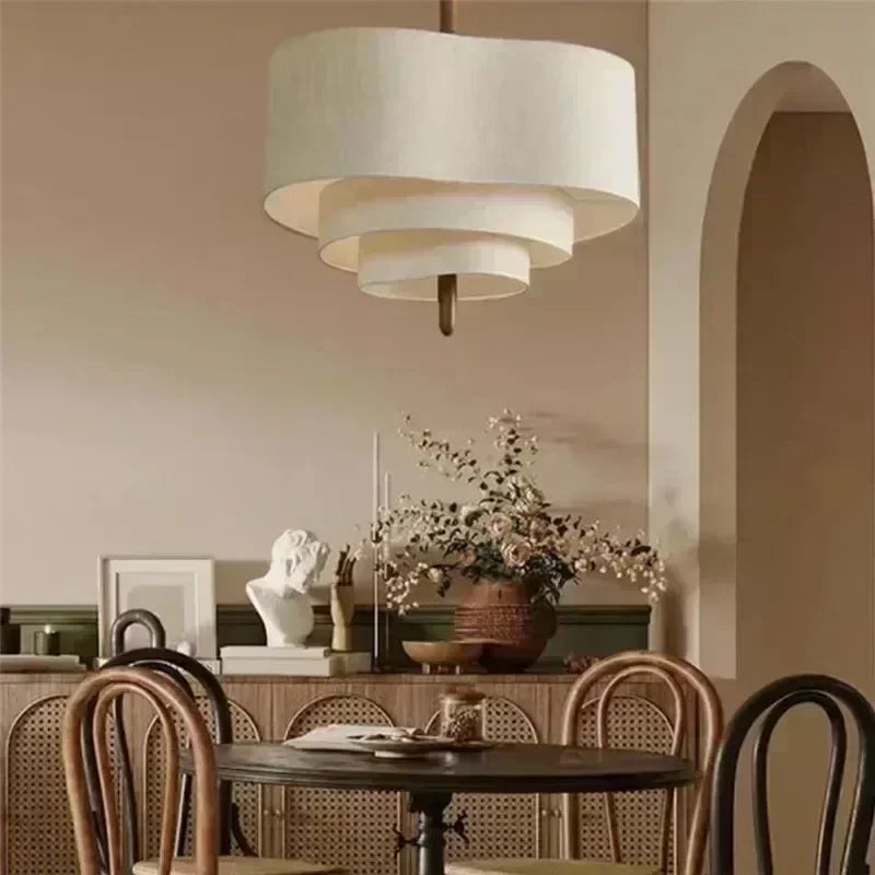 Suspension design luminaire en tissu Wabi-sabi Maison de la Lumière