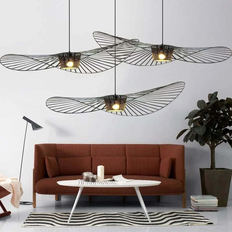Suspension design moderne abstraite noire Mon Luminaire™