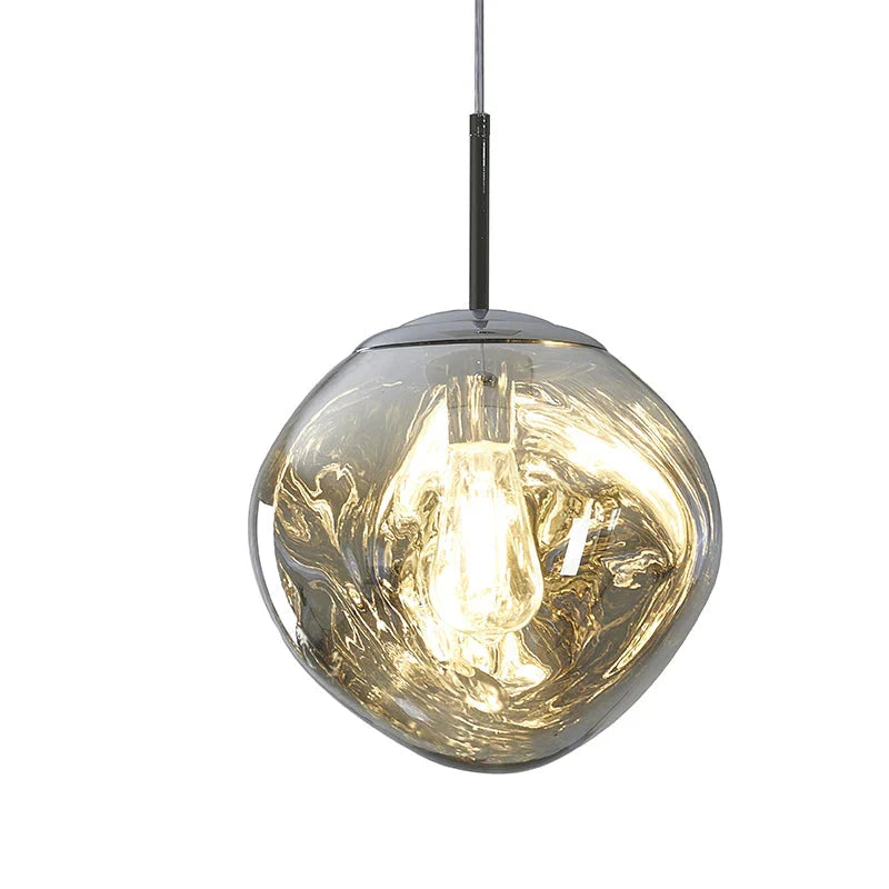 Suspension design moderne en verre soufflé Gris / 40CM Maison de la Lumière