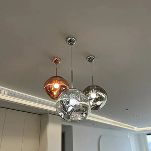 Suspension design moderne en verre soufflé Maison de la Lumière