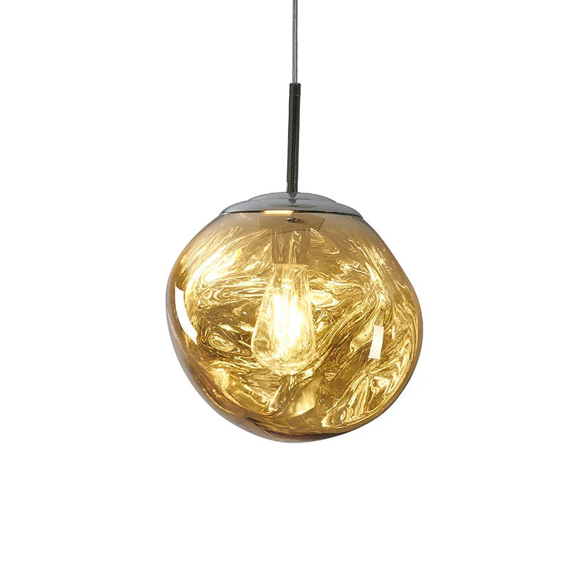 Suspension design moderne en verre soufflé Or / 30CM Maison de la Lumière
