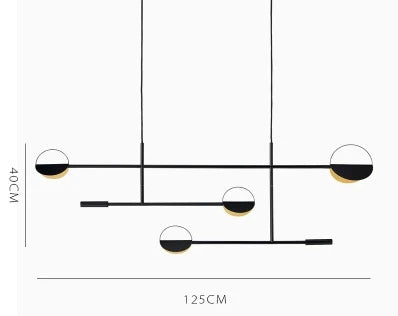 Suspension industrielle 4 ampoules noire Blanc chaud (3000K) Mon Luminaire™