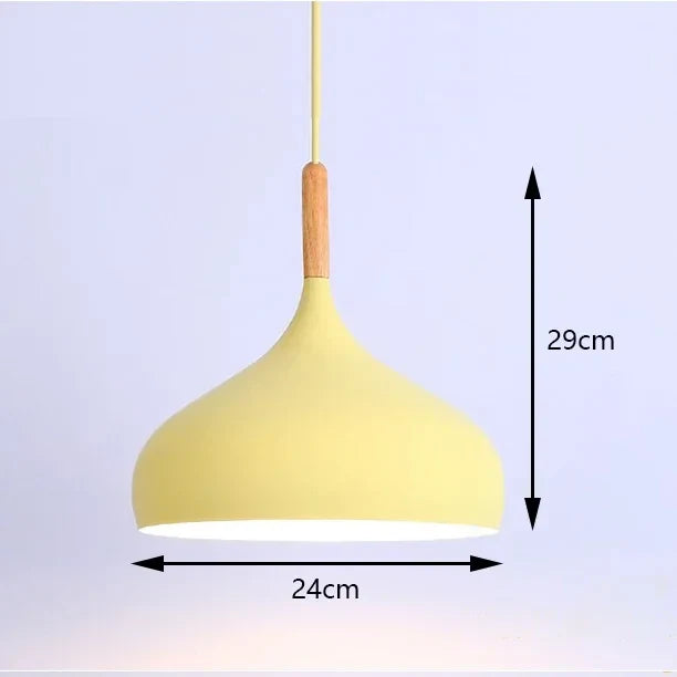 Suspension industrielle couleur pastel Jaune / Blanc froid (6000K) Maison de la Lumière