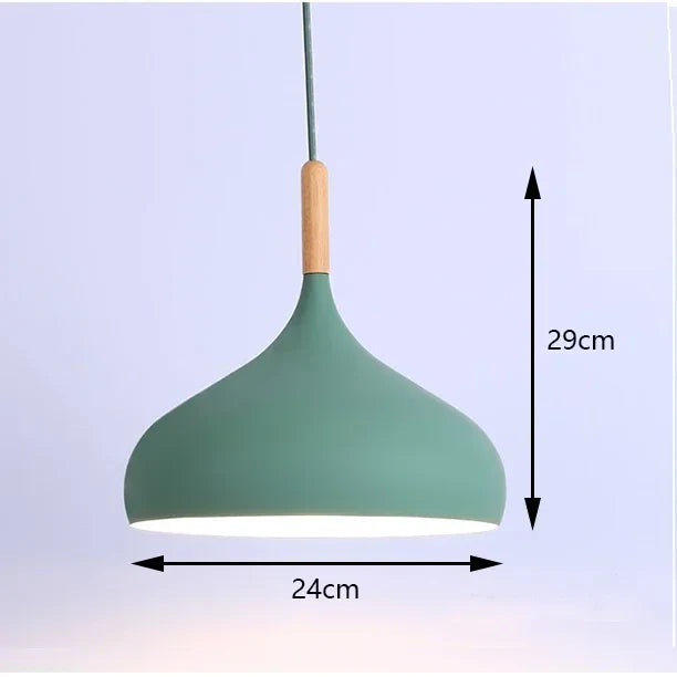 Suspension industrielle couleur pastel Vert / Blanc froid (6000K) Maison de la Lumière