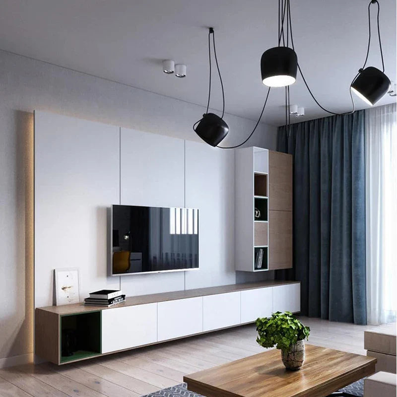 Suspension industrielle moderne spot cuisine noire Mon Luminaire™