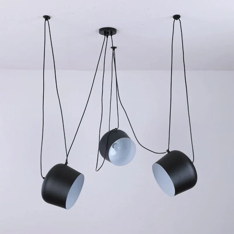 Suspension industrielle moderne spot cuisine noire Mon Luminaire™