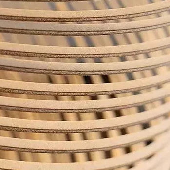 Suspension LED Chapeau de Paille minimaliste en bois Mon Luminaire™