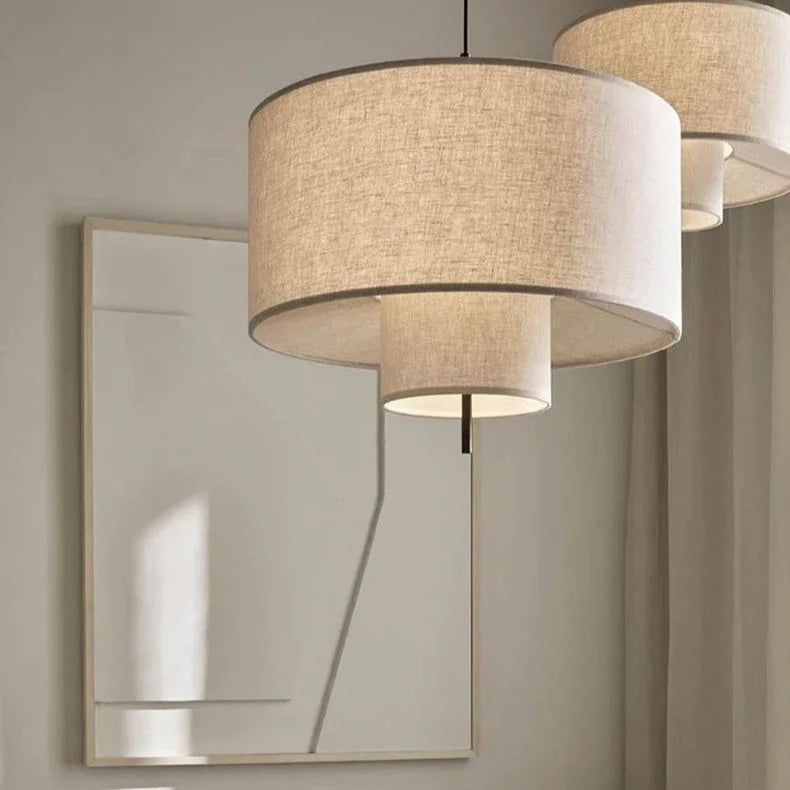 Suspension LED en tissu Wabi Sabi style japonais Mon Luminaire™
