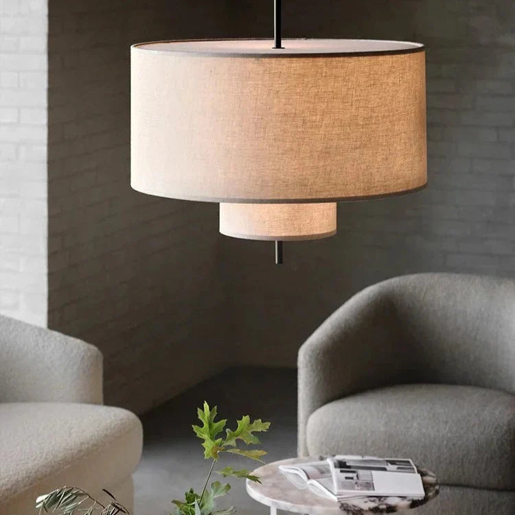 Suspension LED en tissu Wabi Sabi style japonais Mon Luminaire™