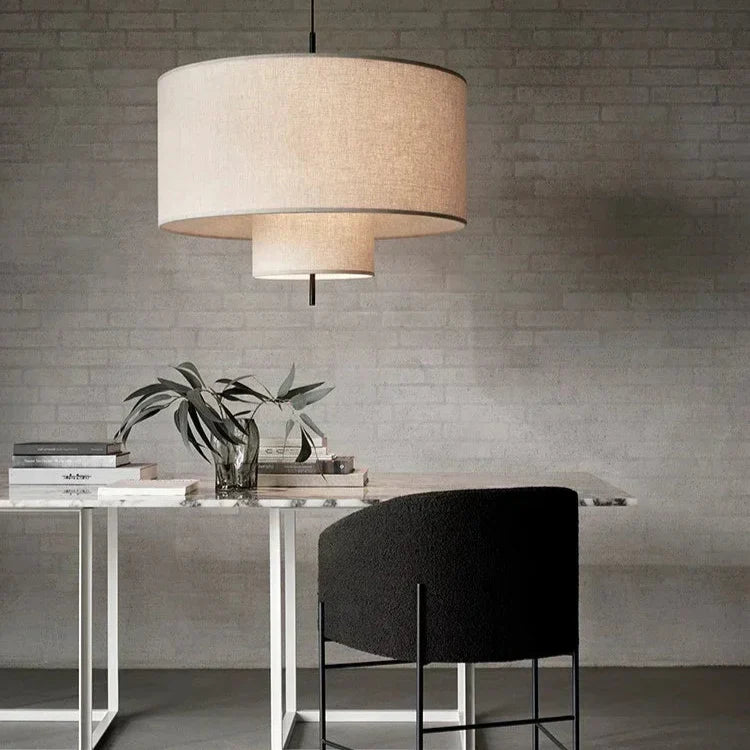 Suspension LED en tissu Wabi Sabi style japonais Mon Luminaire™