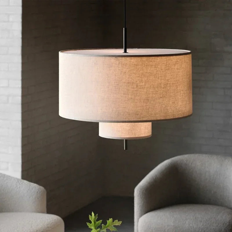 Suspension LED en tissu Wabi Sabi style japonais Mon Luminaire™
