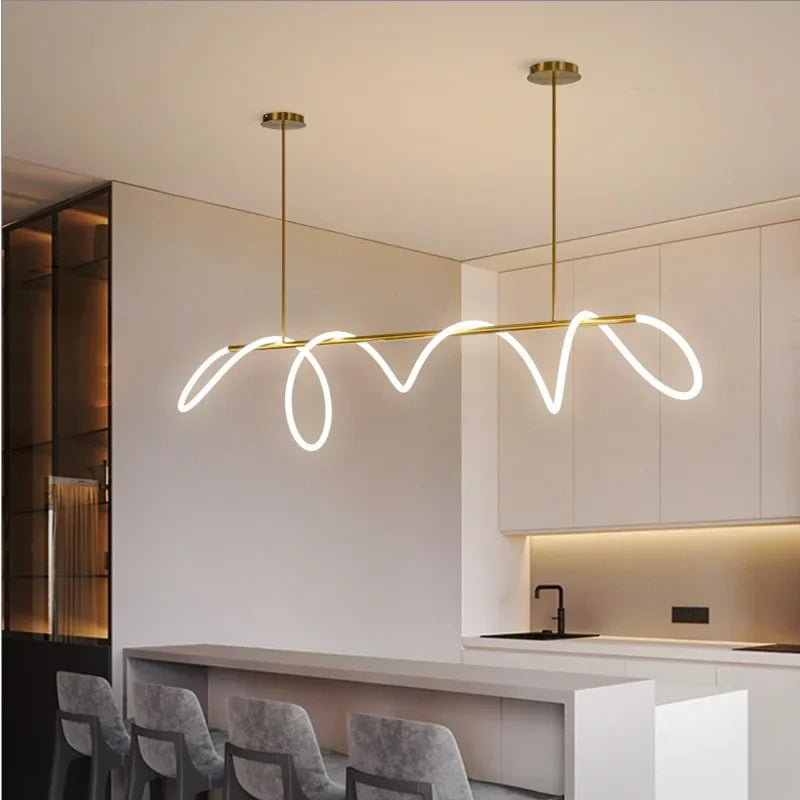 Suspension LED filaire style nordique 100 cm / Blanc chaud (3000K) Maison de la Lumière