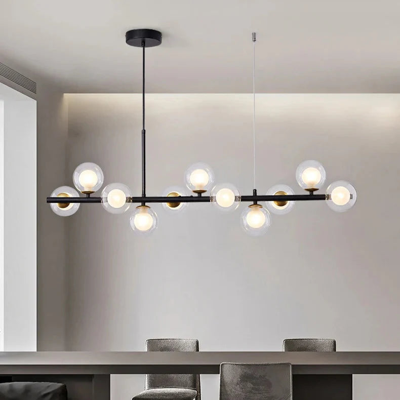 Suspension LED luminaire boules soufflées Maison de la Lumière